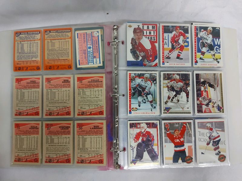 Washington Capitals NHL Hockey Cards Binder