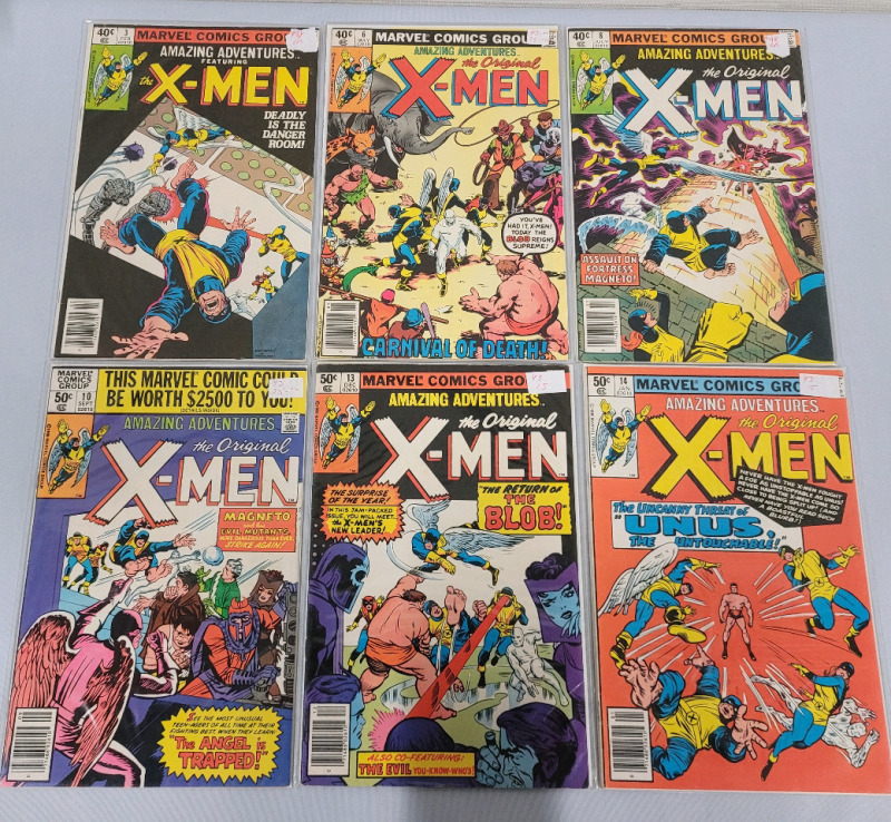 Marvel Comics Amazing Adventures The Original X-Men Comic Books , Six (6) Comics