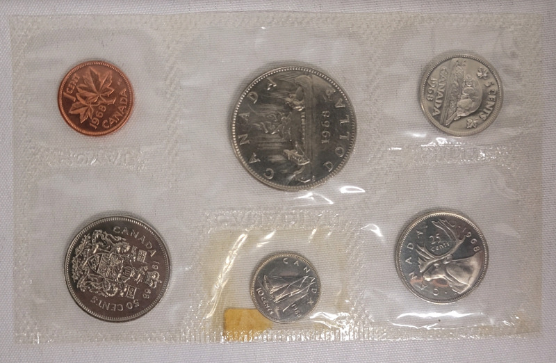 1968 Canadian Uncirculated Coin Set , Sealed