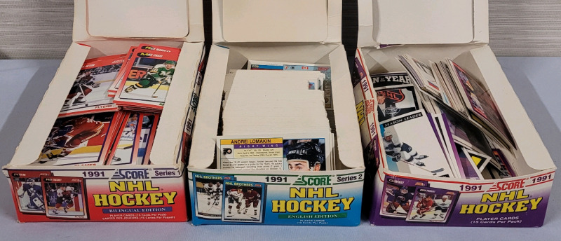 1991 Score NHL Hockey Trading Card Singles in Original Boxes