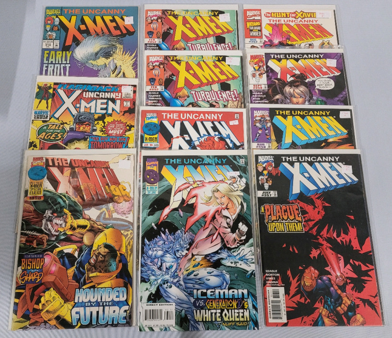 Marvel Comics The Uncanny X-Men Comic Lot . High # Issues . 11 Comic Books