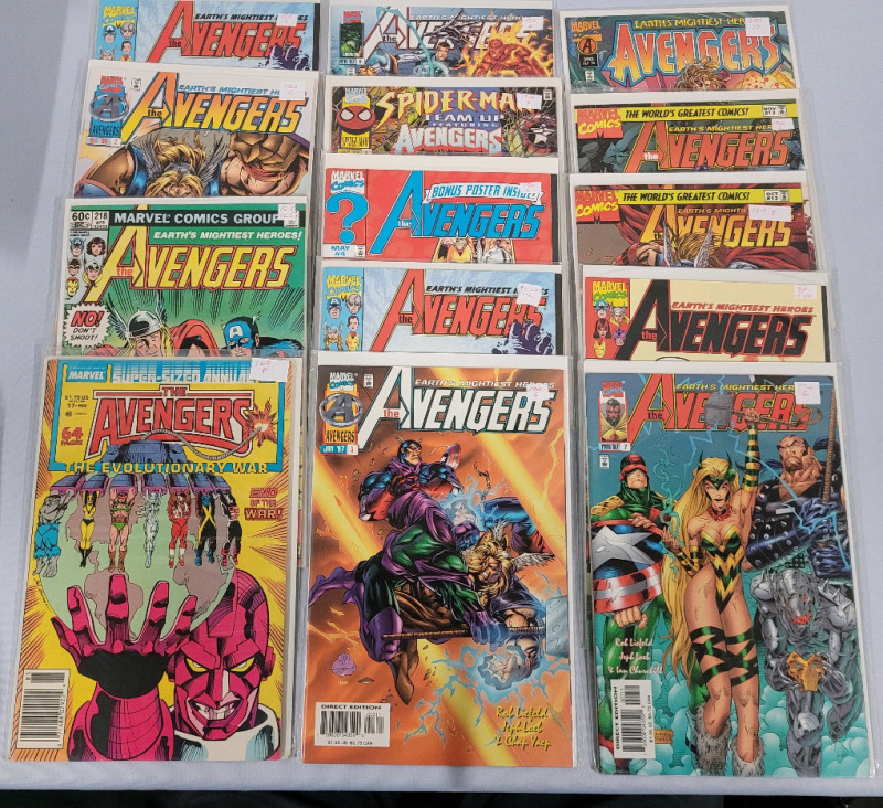 Marvel Comics The Avengers Comic Book Lot . 14 Issues . All Bagged & Boarded