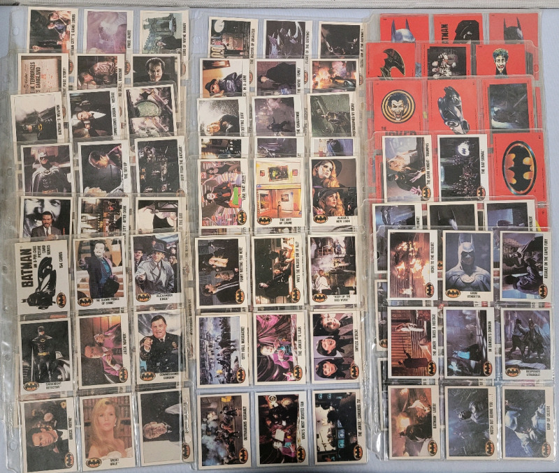 Vintage '89 BATMAN The Movie Trading Cards . 162+ Cards . Needs Card #97 to Complete Set