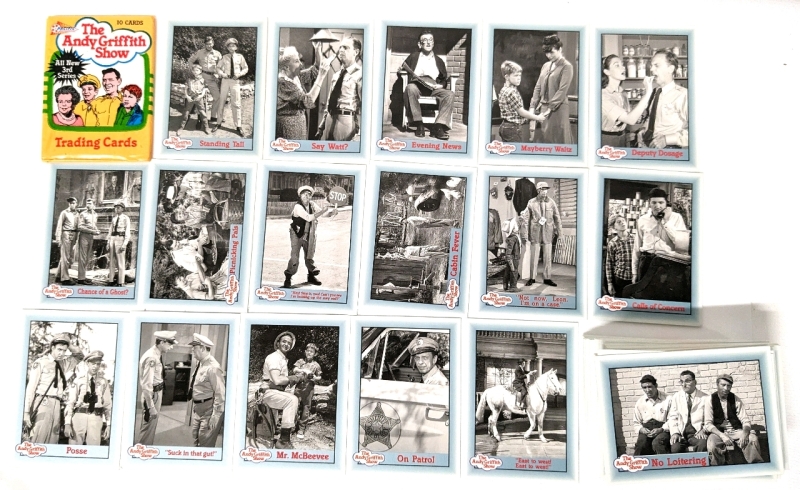 100+ Vintage THE ANDY GRIFFITH SHOW Trading Cards + Wax Pack Wrapper