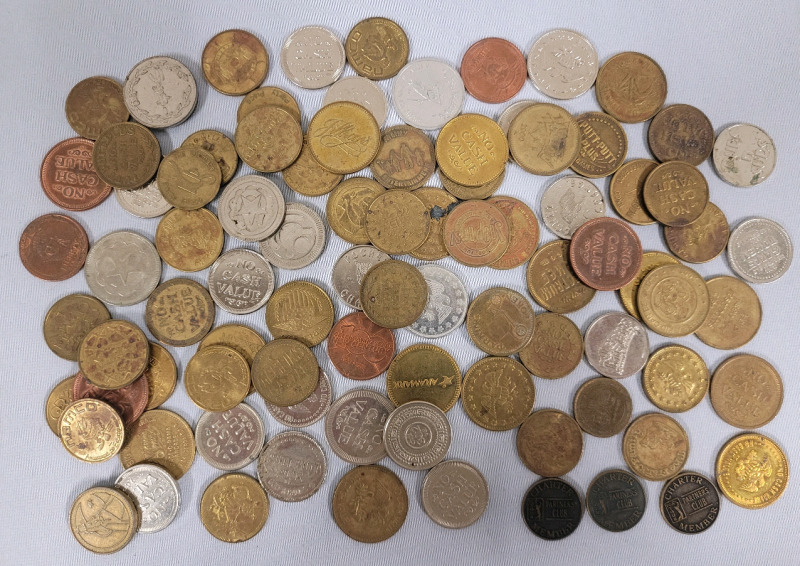 80+ Vintage Entertainment / Amusement Tokens .