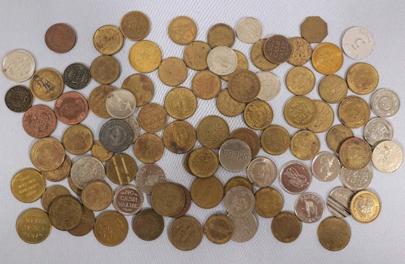 80+ Vintage Entertainment / Amusement Tokens .