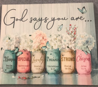 23&rdquo;x20 Print &ldquo;God says you are&rdquo;