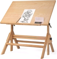 New - 35"&times;24" Beech Wood Drafting Table , Adjustable Height & Angle