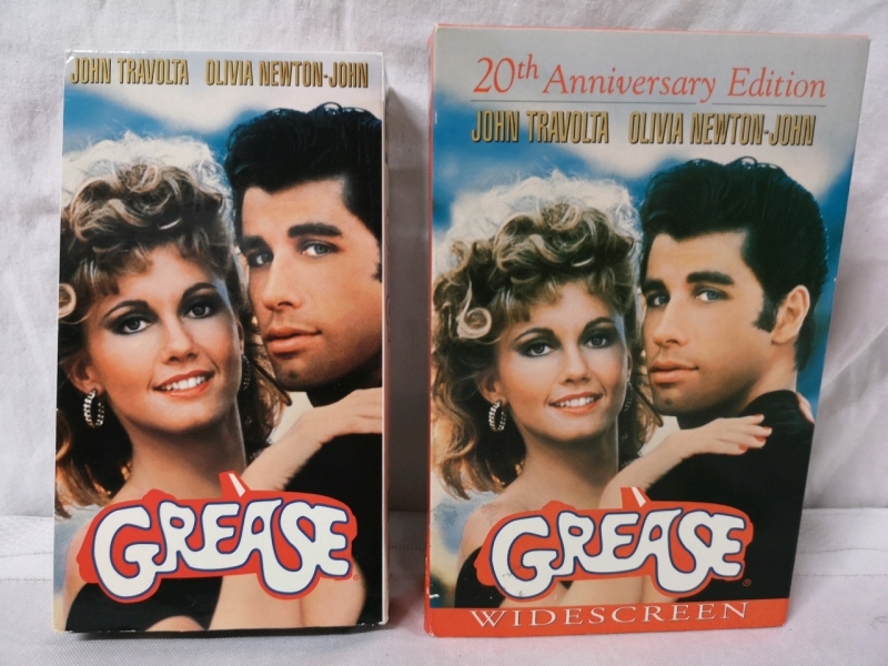 2 VHS Grease Movies - 20th Anniversary Edition