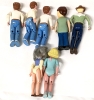 7 Vintage 6" Tall Dolls : Playskool Loving Family + Little Tykes - 3