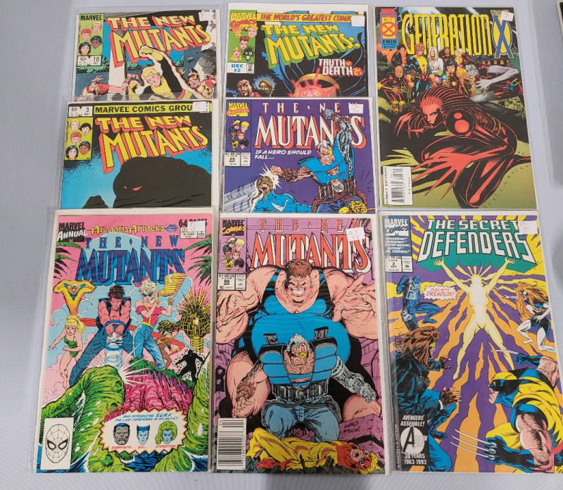 Marvel Comics The New Mutants , Gen X & Secert Defenders Comic Lot