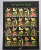 2000 US Postal ' Carnivorous Plants ' Stamp Sheet , 34 Cent Stamps