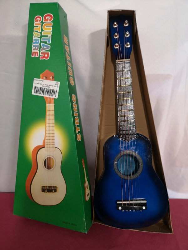 New 21" Wooden Guitar for Kids Ages 3-5 - Blue