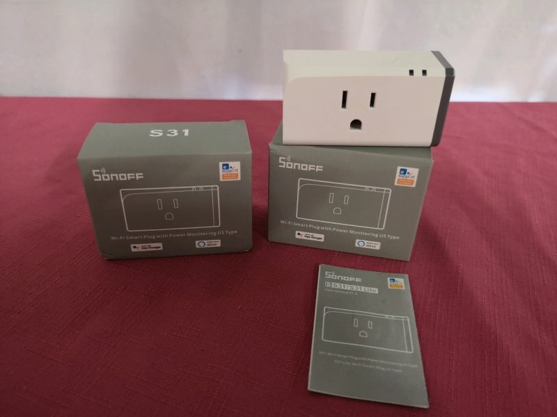 2 New Sonoff Wi-Fi Smart Plugs with Power Monitoring