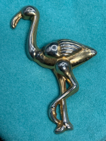 Vintage CORO Craft Sterling Flamingo Brooch