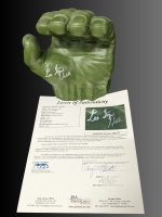 HULK HAND Autographed by LOU FERRIGNO with Letter of Authenticity by JSA James Spence Authentication & Notarized by Notary Public