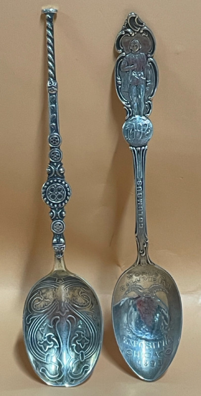 2 Sterling silver spoons