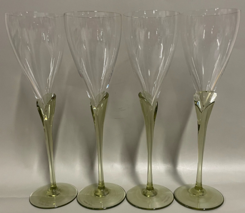 4 ROSENTHAL papyrus crystal 8” sherry glasses