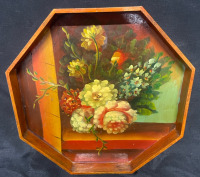 Modern 16&rdquo; hand painted tray