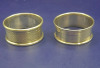 Vintage 2 English Sterling Silver Napkin Ring - 2