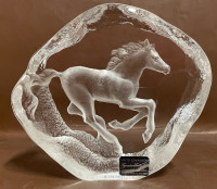 Mats Jonasson signature collection 5&rdquo; Crystal Horse Sculpture