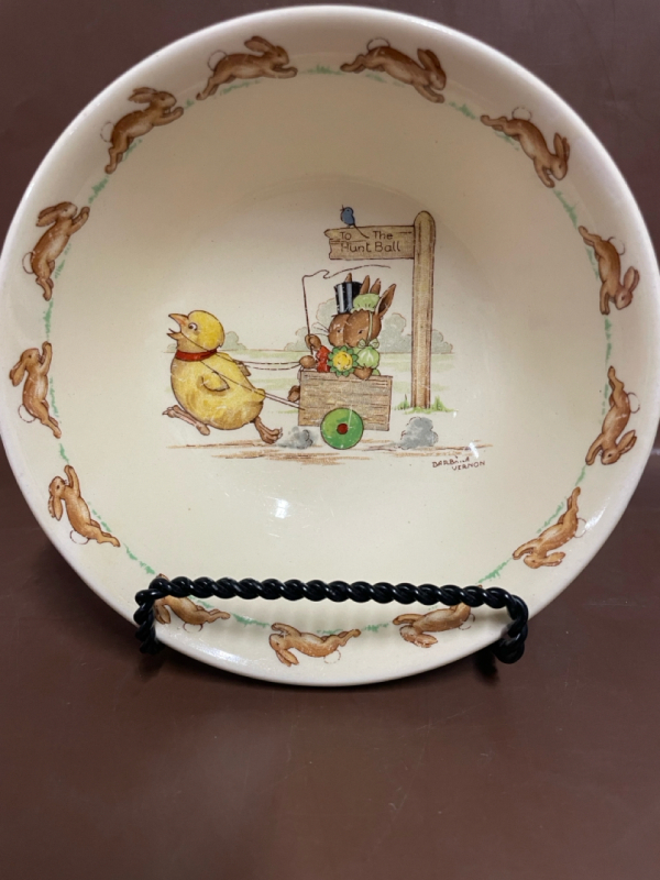 Royal Doulton Barbara Vernon Bunnykins 2” cereal bowl