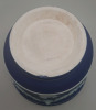 Vintage 4.50" Wedgwood Cobalt Jasperware Cache Pot/Planter - 4