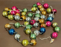 Vintage 47&rdquo; mercury glass bead garland