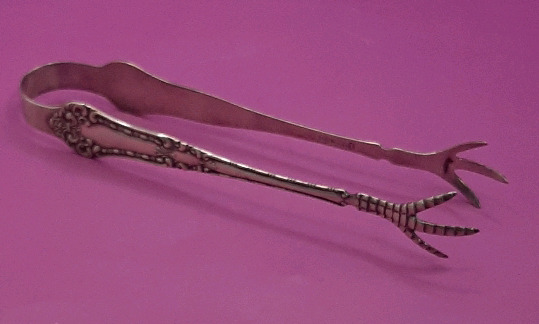 Vintage Sterling Silver 5" Tongs