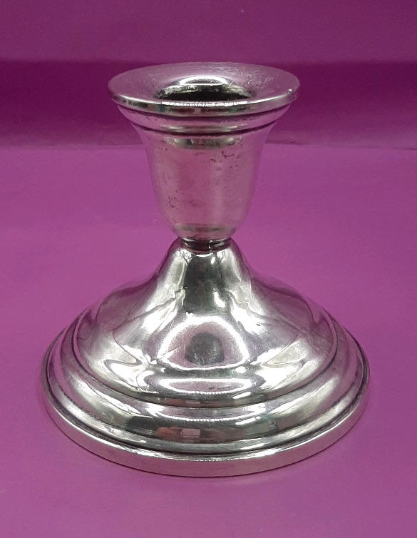 Vintage 3" Weighted Sterling Silver Candlestick