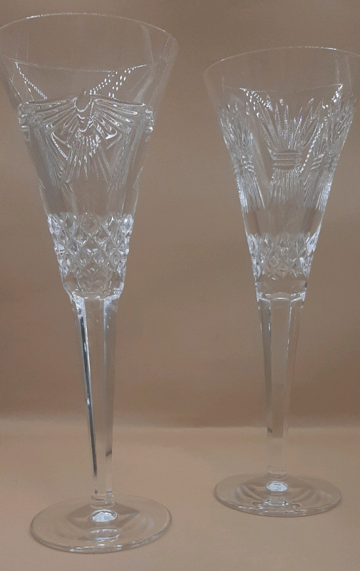 Vintage 2 9.25" Waterford Millenium Series Champagne Flutes