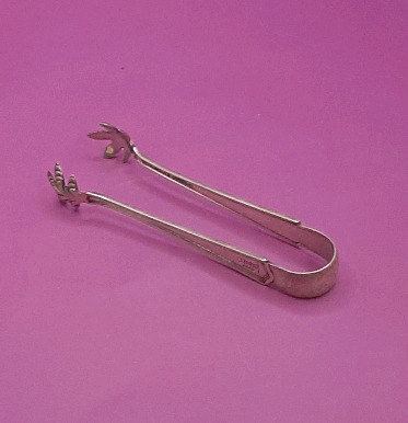 Vintage Sterling Silver 3.75" Tongs