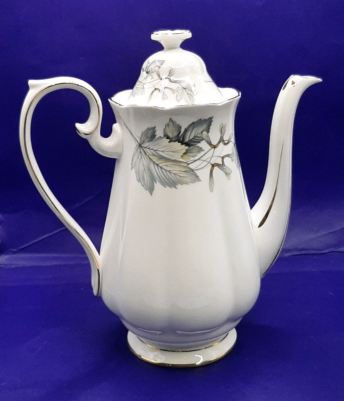 Vintage 9" Silver Maple Coffee Pot