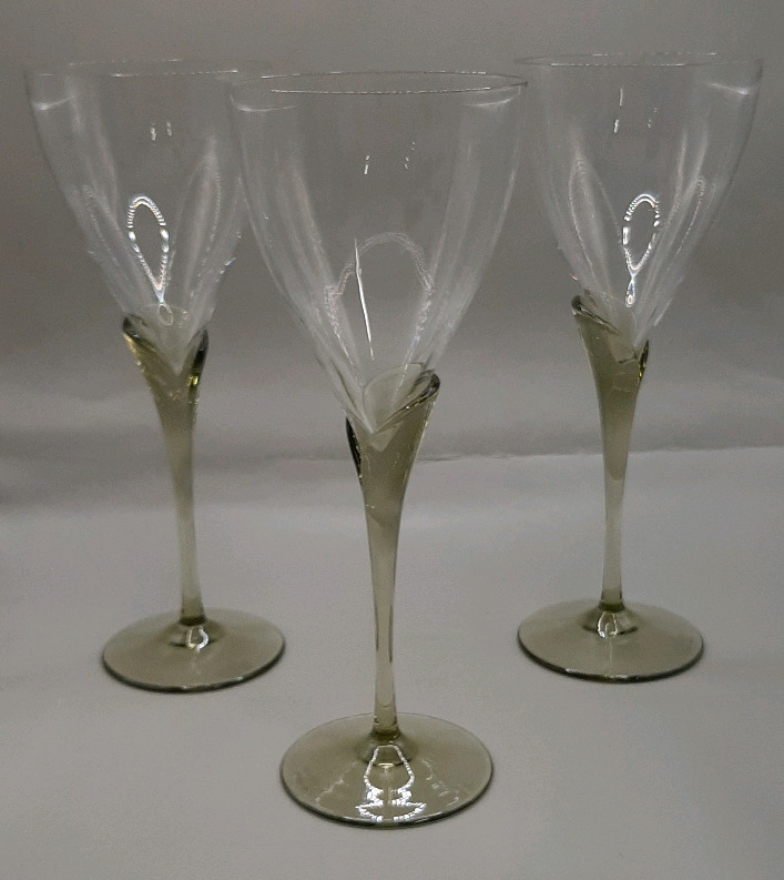 Vintage Rosenthal 8.5" Papyrus Crystal Wine Glasses