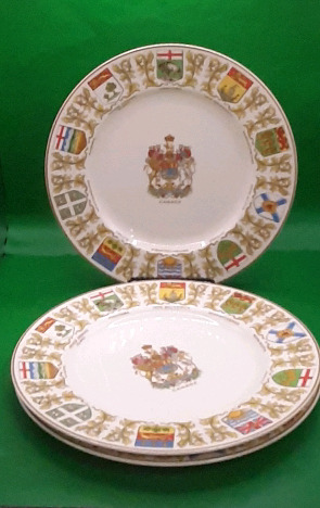 Vintage 3 - 10" Royal Ducal Canadian Provinces Plates