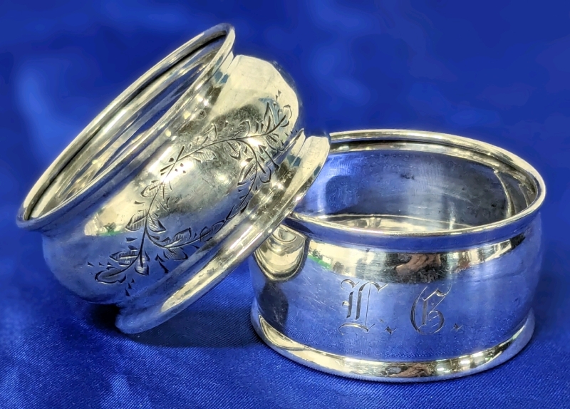 2 BIRKS Sterling Silver Napkin Rings 1.75" Diameter ea