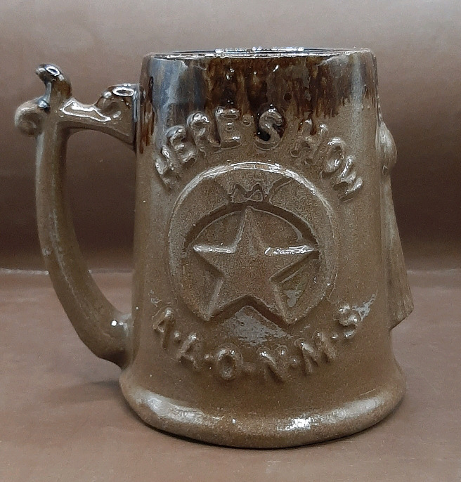 Antique Hamilton Potteries Masonic Lodge Stein/Mug 1890-1909