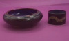 Antique Chinese Cloissone Napkin Ring and 3.75" Bowl - 2