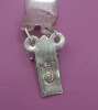 Vintage Sterling Silver Clip On Earrings Antique 7" Blue Siam Sterling Silver Bracelet - 5