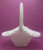 Vintage 10.5" Fenton Hobnail Milk Glass Basket - 4