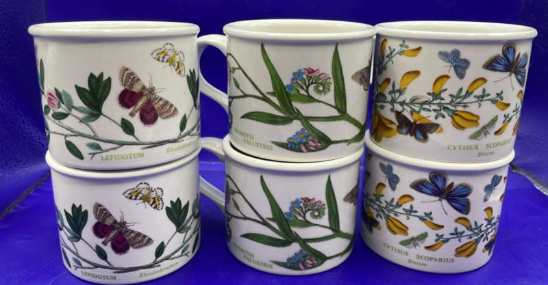 6 Portmeirion England Botanic Garden 3" mugs