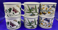 6 Portmeirion England Botanic Garden 3" mugs