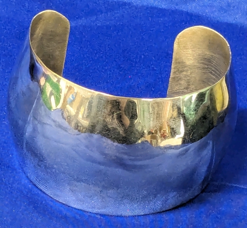 Antique Sterling Silver Cuff Bracelet 1.5" Wide (As-Found)