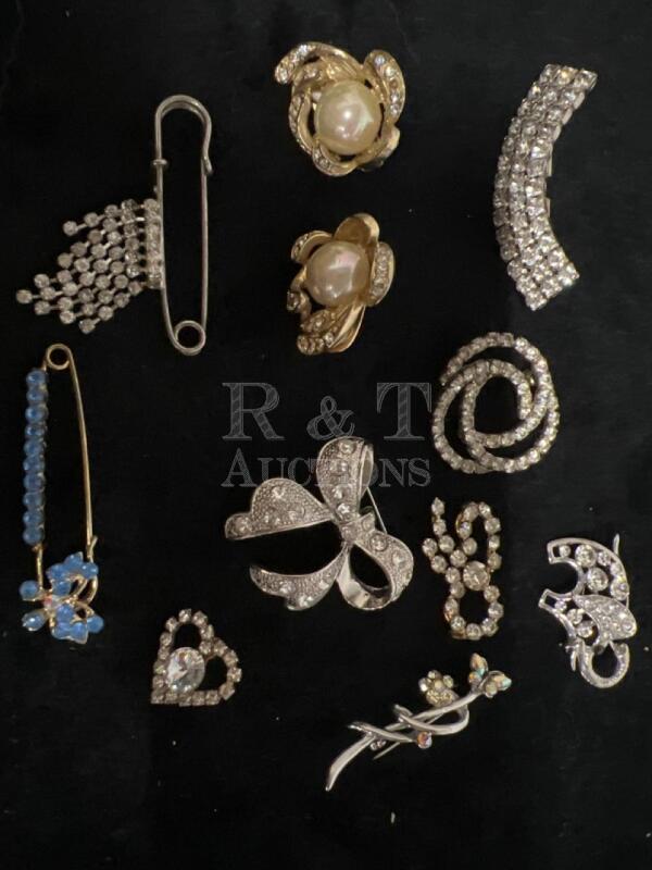 Vintage Rhinestone Brooches & Pins