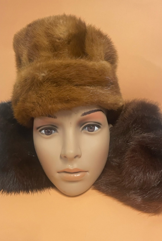 3 vintage fur hats