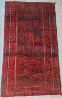 Persian Area Rug , 45"×75" - Pre-owned , Minor Wear , Minor Stains