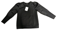 New Stella & Dot Black Puff Sleeve Shirt (Size Medium)