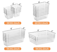 25 Pack Desk Drawer Organizer Set Slight cracks