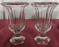 2 Glasseam Pedestal Glass Vase for Flowers, 7.5in Tall Compote Vases