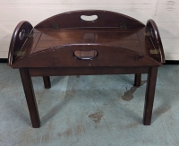 Vintage Bombay Company Butler Tray Table With Fold Up Sides. 27" by 17" by 20.5".